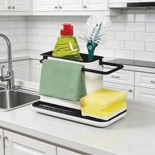 多功能厨房海绵架和水槽收纳架，适用于浴室和厨房 - 彩色 - 查看 9