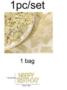 1 Set Glitter Five-Pointed Star Paper Confetti For Birthday Party Table Decoration - Gold - View 2