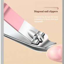 8/14 Piece Deluxe Manicure & Pedicure Set Stainless Steel Nail Scissors, Clippers, Ear Digging Spoon Gifts For Men & Women, Nail Cutter Trimmer With Travel Box, Christmas Gifts - Pink - View 5