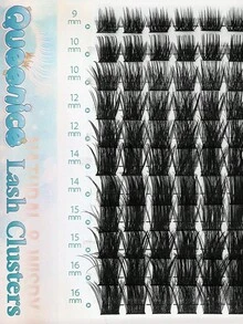 Queenice 11 Rows 5D Fluffy D Curl Nature And Thick False Mink Eyelashes Mix 9-16MM Length, 3D Effect Individual Cluster Eyelashes For DIY Eyelash Extensionlash Clusters,Eyelash Clusters,Individual Eyelashes,Lashes,Fake Lashes - D - View 5