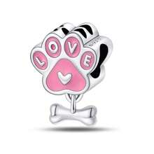 925 Pure Silver Adorable Pet Series - Cat Claw Guardian Pendant, Cat Claw Fishbone Pendant, Friendship Cat Claw Pendant, Magic Cat Pendant, Fishbone Cat Claw Print Pendant, Cat And Dog Claw Print Earrings, Cat Claw Bone Pendant, Moon Cat Claw Beads, Cute Cat Beads, Sweet Cat Claw Beads, Lotus Cat Moon String Pendant - Multicolor - View 13