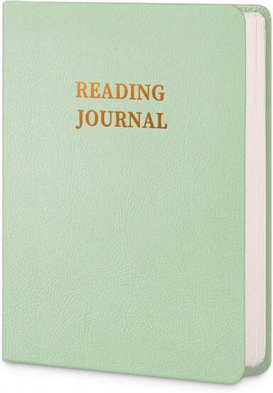 TSFPapier Reading Journal Book Lovers Gifts Hardcover Leather Readers Log Track Reading With 65 Book Reviews, 5.8"X8.3", DarkGreen