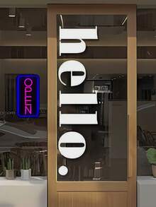 1 Peça Letreiro de Néon de Carta Aberta Multicolorido, Luz de LED Brilhante Alimentada por USB - Decoração para Boate, Caverna do Homem, Salão de Unhas, Bar, Hotel, Cafeteria, Loja, Presente Perfeito para Aniversário e Feriados - luz policromática - Visão 5