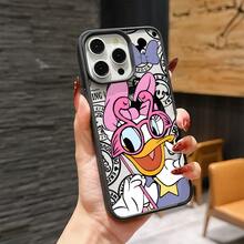 Disney Patterned Phone Case. Mickey Mouse, Stitch, Donald Duck, Minnie Mouse, Goofy, Pluto, And Daisy Duck Pattern. Magnetic Phone Case.  Compatible With IPhone 17, 16, 15, 14, 13, 12 Pro Models And Galaxy, Offering Shockproof Protection. A Special Gift For Family, Friends, Birthdays, Holidays, And Special Occasions. A Stylish And Fun Accessory To Brighten Up Your Device With What And What Flair. - 黑色 - 查看 2