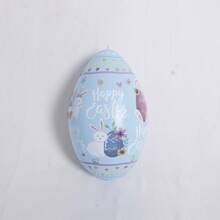 1pc Easter Balloon, Printed With "Happy Easter" Text And Cute Rabbit Design, 13.77 Inch Large Inflatable Easter Egg | Made Of PVC Material, Suitable For Party, Holiday, Outdoor Yard Decor And Indoor Home Decor - Multicolor - View 10