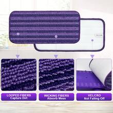 6片可重复使用的拖把垫，兼容WetJet喷雾拖把，湿拖把垫替换装，可机洗，适用于硬木、乙烯基、大理石、石材和玻璃等材质的干湿两用清洁。