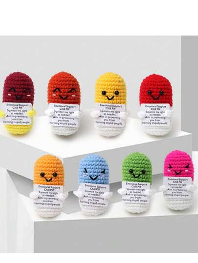 Hand Crocheted Pill Gift For Nurses Doctors Pharmacists Health Care Heroes Symbolizing Thoughtful Gratitude Enthusiasm Dedication To Commemorate Hard Work With Lovely Design