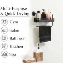 Bathroom Showering Body Spa Gym Premium 100% Cotton Reusable Super Soft Absorbent Luxury Wash Cloths Face Towels - As Pic - View 5