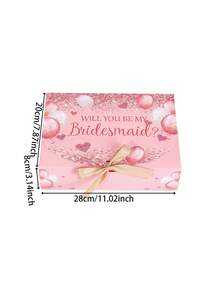10pcs Bridesmaid Proposal Gift Box With Ribbons, Size 7.87 X 10.6 Inches, Theme "Will You Be My Maid Of Honor?", Suitable For Weddings, Bridal Showers, Birthday Parties And Other Occasions - Multicolor - View 5