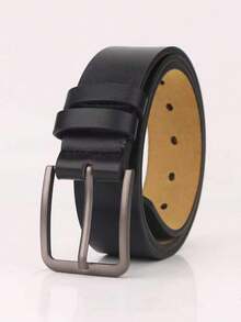 1pc Men's Casual Business Buckle PU Leather Belt - Multicolor - View 2