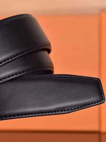 Cinturón de negocios de alta calidad para hombres con hebilla de aleación con letra H en dorado/plateado, adecuado para ocasiones formales - Multicolor - Ver 5