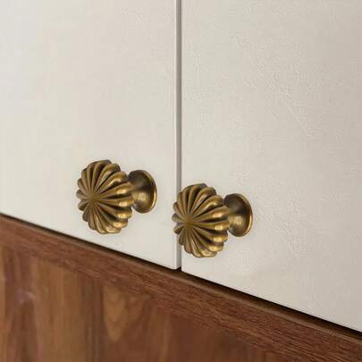 1/2/5 قطعة مقبض معدني أحادي الثقب بشكل اليقطين الرجعي، مقبض خزانة مطبخ عتيق، درج خزانة الملابس والخزانة والأثاث، مناسب للأدراج وأبواب الخزائن والخزائن والخزائن والخزائن والصناديق