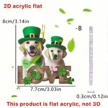St. Patrick's Day Cat & Dog Pet Hanging Decor, Leprechaun Hat And Clover LOVE Holiday Gift Decorations, St. Patrick's Day Lucky Pet Accessories, Leprechaun Hat, Clover Theme, Home Party Hanging Decor, Holiday Car Hanging Decor - Multicolor - View 6