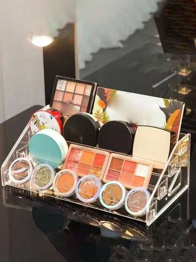 1 pieza Organizador de maquillaje de acrílico, soporte de exhibición, almacenamiento para esmalte de uñas, cosméticos, lápiz labial, perfume, estante de exhibición de cosméticos de varias capas, adecuado para el hogar, dormitorio, dormitorio