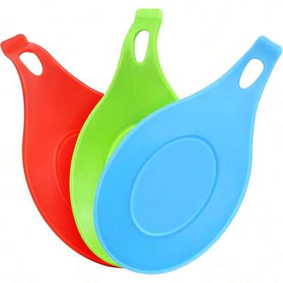 Spoon Rest For Stove Top, 5 Pack Small Silicone Spoon Holder For Kitchen Counter, Coffee Spoon Rest, Heat Resistant Cooking Spoon Holder Perfect Kitchen Gadgets,Ladles