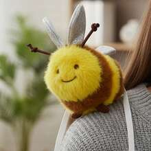 Juguete de peluche de insecto con hombro magnético, adorable mariposa, abeja, mariquita, muñeco de peluche para coleccionistas adultos y niños. - Amarillo - Ver 4