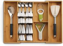 Joseph Joseph DrawerStore Compact Utensil Organizer For Kitchen Drawer Silverware, Flatware Tray, Large, Bamboo - 顏色A - 查看 1