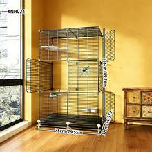 Extra Thick & Dense Bird Cage For Parrots, Cockatoos, Macaws, Large Size Birdcage - Multicolor - View 2