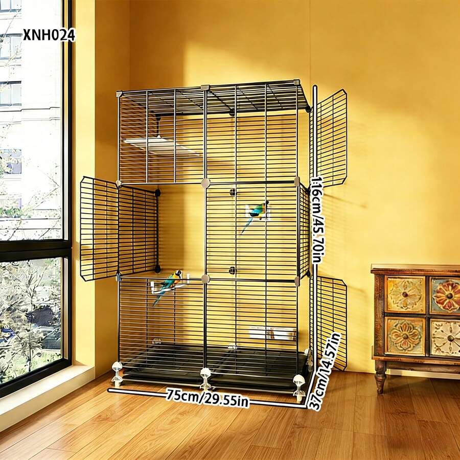 Extra Thick & Dense Bird Cage For Parrots, Cockatoos, Macaws, Large Size Birdcage