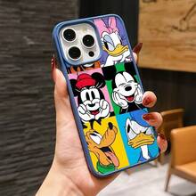 Disney Patterned Phone Case. Mickey Mouse, Stitch, Donald Duck, Minnie Mouse, Goofy, Pluto, And Daisy Duck Pattern. Magnetic Phone Case.  Compatible With IPhone 17, 16, 15, 14, 13, 12 Pro Models And Galaxy, Offering Shockproof Protection. A Special Gift For Family, Friends, Birthdays, Holidays, And Special Occasions. A Stylish And Fun Accessory To Brighten Up Your Device With What And What Flair. - Pink - View 7