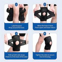 1pc Professional Knee Brace With Side Stabilizers, Adjustable Knee Support With Meniscus Pad And Patella Gel Pad, For Meniscus Tear Treatment - Multicolor - View 8