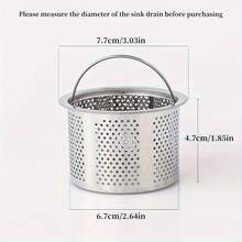 [Stainless Steel Mini Strainer] Kitchen Gadget For Washing Ingredients! Stainless Steel, And Durable, Fine Mesh Holes For Quick Draining Without Losing Contents, Handheld Mini Size Fits Sink, Convenient For Washing Vegetable Pieces/Spices/Small Fruits
