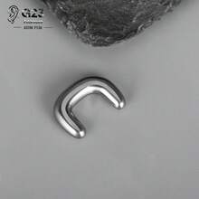 1件装 G23 钛合金酷炫 U 型鼻中隔固定器 U 马蹄形钉穿刺饰品鼻中隔穿孔环 全新