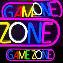 1-Piece Set Of Colored Neon Light Game Area Illuminated Light Sign, Personalized Lighting Plaque, USB Interface Indoor Lighting Lamp, Suitable For Neon Light Gifts In Internet Cafes, Bedrooms, Game Rooms, E-Sports Facilities, And Living Rooms - 遊戲區 - 查看 3