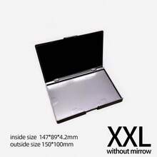 Magnetic Makeup Palette With Mirror, Empty Travel Makeup Storage Case, DIY Your Own Powder Or Eyeshadow Palette, Cosmetics, Cheap, Room Decor, Vanity, Travel, Bedroom, Makeup Accessories, Inexpensive, Christmas Gift, Cosmetics, Makeup Tools, Cheap Goods, Gift, Women Gift, Christmas Gift - Black - View 19