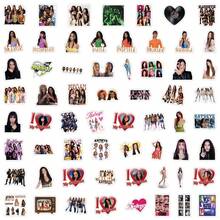 62 piezas Pegatinas de Chica Misteriosa KATSEYE, Colección Luz de Luna, Juego de Pegatinas Estéticas Soñadoras, Adecuado para Portátil y Botella de Agua - Caqui - Ver 7