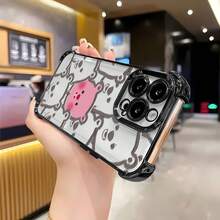 La funda de espejo con diseño de oso rosa también funciona como espejo y es compatible con  17,  16 Pro Max,  15 Pro Max,  13 y  12. Fabricada en TPU, ofrece protección contra golpes y caídas. Es un regalo encantador para familiares, amigos, novios o novias, y perfecta para Navidad, cumpleaños o cualquier ocasión especial. - Negro - Ver 4