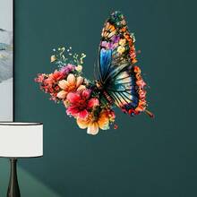 1张彩色蝴蝶装饰贴纸，适用于客厅、卧室、书房、办公室等场景，增添活力。 - 黃色 - 查看 3