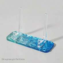 Water Ripple Acrylic Badge Display Stand, 58mm/75mm Universal Badge Display Rack, Transparent Highly Attractive Rectangular, Home Decor Small Display Stand, Desktop Small Card Storage Holder, -Birthday Gift-Easter Gift-New Year Gift-Halloween, Christmas Gift-Valentine's Day Gift-Perfect Gift-Gift - Multicolor - View 16