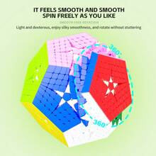 Cubo Megaminx de alta gama | Cubo de 12 caras 5x5 6x6 7x7 8x8 | Desafío profesional de speedcubing, rotación suave, educativo y antiestrés, edición de coleccionista - Multicolor - Ver 7