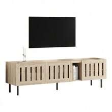 TV-bänkar och underhållningscentraler - Naturlig + MDF - Visa 9