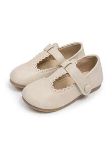 Fashionable Retro Casual Party Soft Bottom Comfortable Mary Jane Dress Shoes For Girls - Beige - View 9