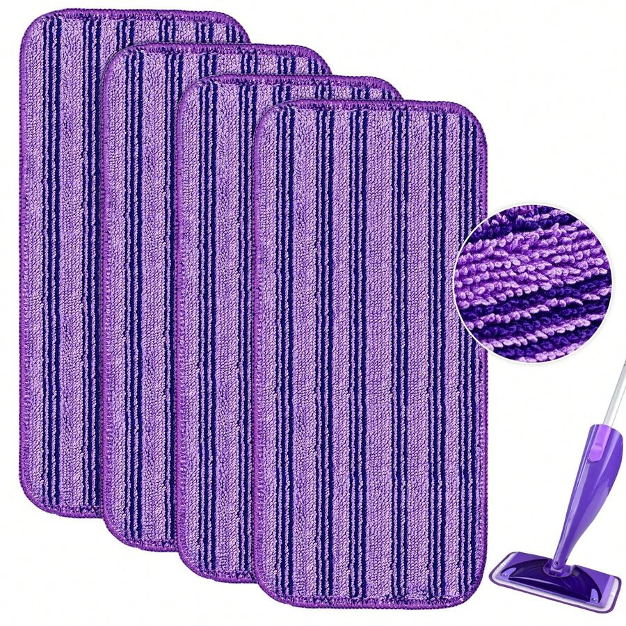 1Pc Reusable Mop Pads Compatible With WetJet Spray Mop, Wet Pad Refills Machine Washable For Dry And Wet Use On Hardwood, Vinyl, Marble, Stone, And Glass - Multicolor - View 1