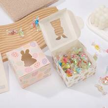 4pcs Easter Egg Boxes, Easter Bunny Candy Boxes For Holiday Party, DIY Creative Window Cartoon Paper Boxes, Easter Supplies - Multicolor - View 2