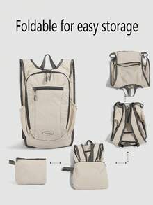 极简纯色双肩包，男女通用多功能双肩包，适用于购物、旅行、通勤、男士户外运动、短途旅行、骑行、徒步、跑步等场合，也可作为校园小背包使用。 - 彩色 - 查看 3