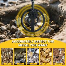 高精度五模式黄色金属探测器，具有强抗干扰能力，8英寸探测深度，适用于海滩、陆地，可探测金、铜、银、铁（不含电池） - 黃色 - 查看 2