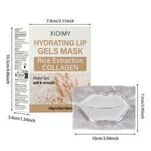 Xioimy 10片装大米胶原蛋白啫喱唇膜，优质大米，有效滋润唇部，令双唇柔软、水润、饱满，富含胶原蛋白，适合干性唇部。 - 米 - 查看 10