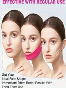 1pc Face Lifting Tape, Double Chin Trainer Strap, Chin Lifting Tape, Aloe Vera Acid Shaping Collagen Face Mask - Multicolor - View 4
