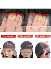 34 Inch Lace Front Wigs Human Hair Pre Plucked Body Wave Glueless Wigs Human Hair For Black Women Body Wave Lace Front Wigs 13x4 Human Hair Lace Front Wigs 200% Density Highlight 13x4 Human Hair Lace Front Wigs Natural Black - SNatural - 查看 10