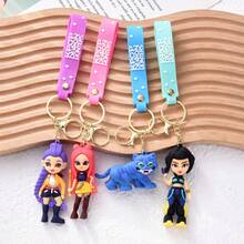 Mattel 1pc Kpop Cartoon Witch Hunting Girl Group Silicone Keychain, Anime Girl Group Keychain Pendant, Small Gift