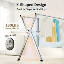 Drying Rack - Silver With Four Universal Wheels - View 9