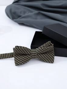 1件高品质盒装复古个性化纹理领结，深色双蝴蝶结，适合作为情人节礼物、日常商务穿着。 - A - 查看 18