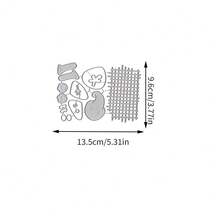 Creative Grid And Elephant Cutting Dies, DIY Scrapbooking Album And Embossing Stencil, Greeting Card Making Tool, Card Paper Cutting Crafts ,Gift Card Making Template Die Cuts. - Silver - View 7