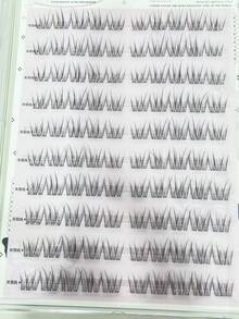 100pcs Mixed Size Natural Looking Segmented Mink Eyelashes, Fairy Wispy Flare False Lashes, Cruelty-Free Lash Extensions - C - View 9