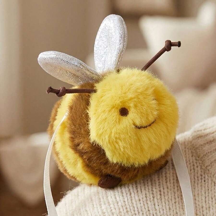 Juguete de peluche de insecto con hombro magnético, adorable mariposa, abeja, mariquita, muñeco de peluche para coleccionistas adultos y niños. - Amarillo - Ver 1