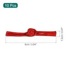 MECCANIXITY 10 Pairs Chinese Knots Frog Buttons Closure Red Sewing Buttons Fasteners For DIY Sewing Coats Cloak Sweater Bridal Costume Outfit3.54x0.47 Inch - 紅色 - 查看 3